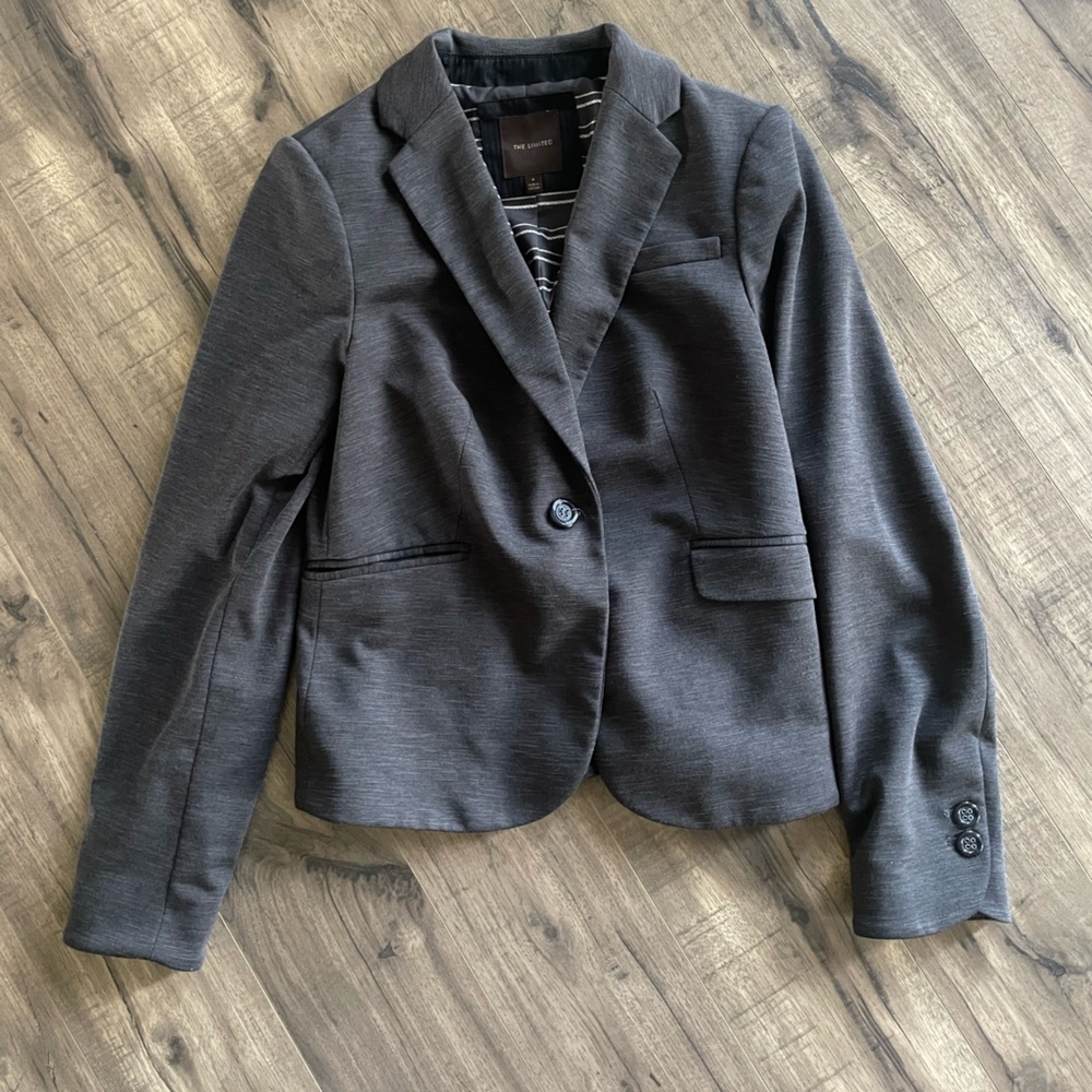 The Limited Gray Blazer Women’s Small Classic Work Office Career Jacket